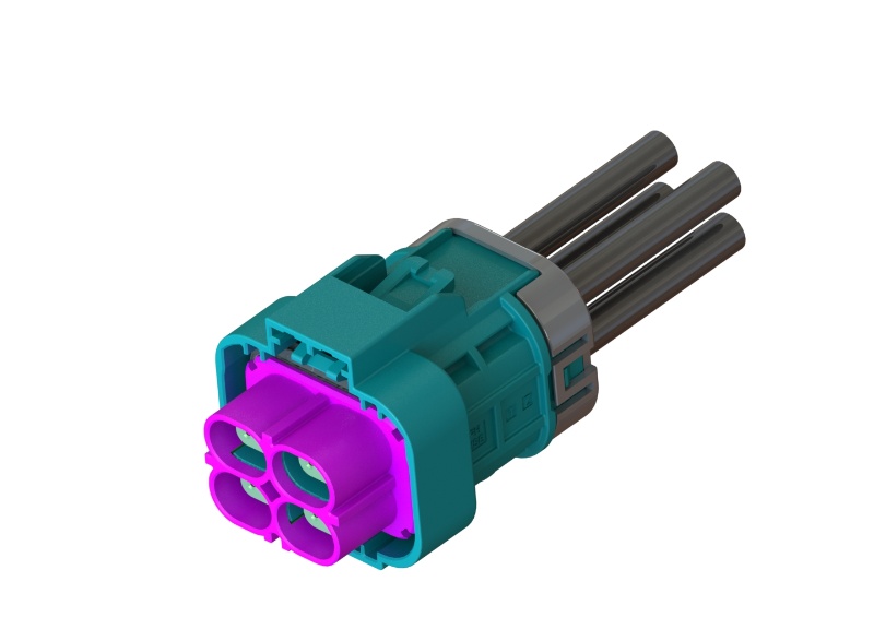 AHSE 4孔屏蔽防水Inline公端连接器